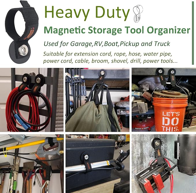 ULIBERMAGNET Strong Magnetic Storage Straps, Heavy Duty Magnetic Garage Storage - Image 4