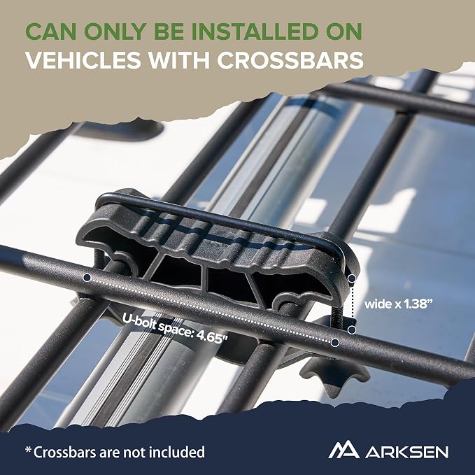 ARKSEN 84 x 50 x 6 Inch Universal Extra Wide 150LB Heavy Duty Roof Rack Cargo - Image 5