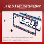 Dragonflies License Plate Frame Funny Dragonfly License Plate Frames Stainless - Image 3