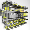 KAFAHOM Power Tool Organizer-8 Drill Holder Wall Mount, 4 Layer Heavy Duty by KAFAHOM