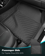Car Floor Mats for Toyota Prius 2012-2014 Accessories, All Weather Rubber Mat - Image 5