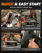 WOLFBOX 2000A Jump Starter, 12000mAh Battery Jumper Starter Portable - Image 7