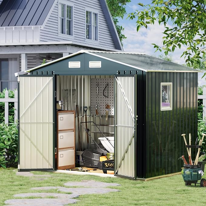 8x6FT Outdoor Steel Storage Shed by BreezZ