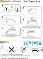 94039 Side Window Wind Vent Deflector, Window Visor fit - Image 6