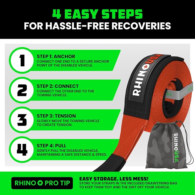 Rhino USA Recovery Tow Strap - Image 6