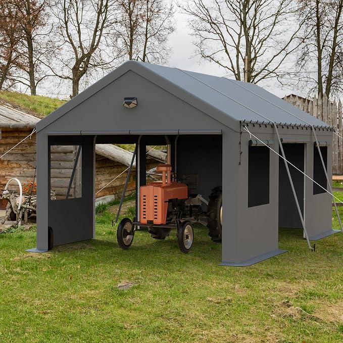 12x20 Carport, Heavy Duty Carport Canopy Garage - Image 8