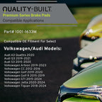 Premium Semi-Metallic Front Brake Pads Compatible - Image 3