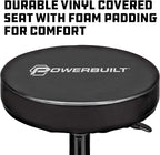 Powerbuilt Rolling Seat, Height-Adjustable Garage Stool - Image 5