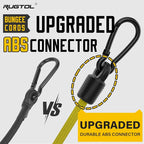 Bungee Cords with Hooks, 60 Inch Yellow Adjustable Bungee Cords with Carabiner - Image 4