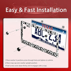 Personalise Soccer Ball Pattern License Plate Frame Funny License Plate Auto - Image 3