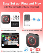 Wireless CarPlay Adapter, 2025 Upgraded Magic Box 2.0 Supports YouTube Hulu - Image 6