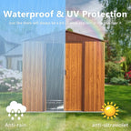 6x6 FT Outdoor Storage Shed, Metal Garden Shed - Image 6