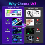 Dreamcolor Acrylic Interior Car Lights, AMKI Car LED Strip Light - Image 5