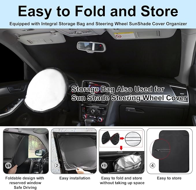 TINGLU Window Shades for Subaru Crosstrek 2018-2023 Accessories Car Side Full - Image 5