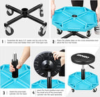 DNA MOTORING Adjustable Height Pneumatic Garage Seat Rolling Mechanic Stool - Image 5