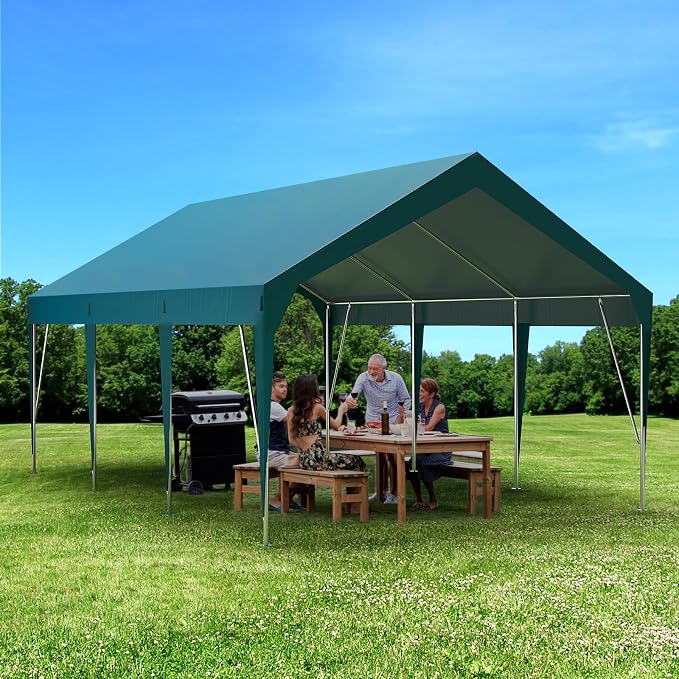 12x20ft Heavy Duty Carport Outdoor Car Canopy UV Resistant Waterproof Party - Image 5