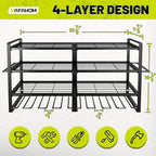 KAFAHOM Power Tool Organizer-8 Drill Holder Wall Mount, 4 Layer Heavy Duty - Image 3