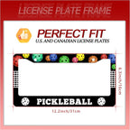 Personalized License Plate Frame Pickleball Stainless Steel Accessory Colored - Image 2