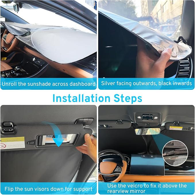 Car Windshield Sun Shade Sunshade Compatible - Image 7