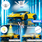LED Garage Lights 2 Pack, 100W 10000LM 6500K E26/E27 Ceiling Light - Image 2