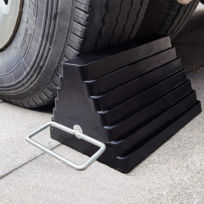 2 Packs Rubber Heavy Duty Wheel Chocks - Image 5