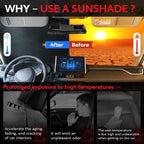 KAYZT Windshield Sun Shade for 2024-2025 Kia EV9 Foldable Sunshade Front Window - Image 4