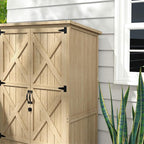 Wooden Garden Shed, Outdoor Storage Cabinet - Image 9