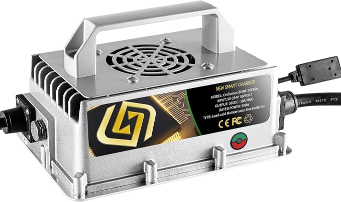 36Volt 18Amp Aluminum Casting Wide Voltage Golf Cart Battery Charger Onboard - Image 2