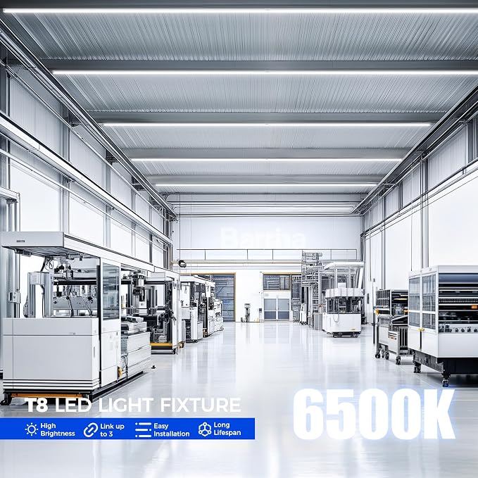 Barrina 8FT LED Shop Light, 100W 15000LM 6500K Super Bright White, Linkable - Image 4