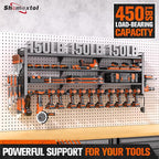 49.8" W Large Power Tool Organizer Wall Mount, Heavy Duty Tool Organizer - Image 6
