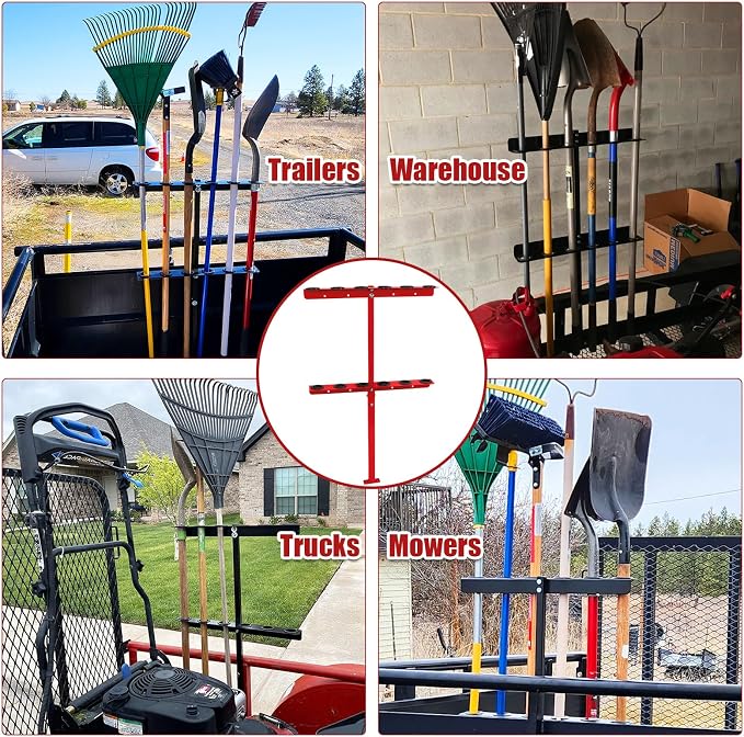 Vertical Hand Rack for Enclosed Landscaping Truck Trailer Garage or Shed Walls - Image 8