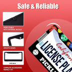 Personalized License Plate Frame Pickleball Stainless Steel Accessory Colored - Image 3