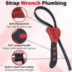 2 PCS Strap Wrench Plumbing, Rubber Strap Wrench, 24 Inch & 19.7 Inch Oil - Image 4