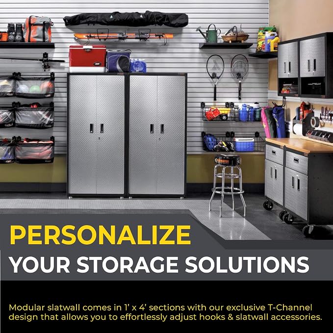 Heavy Duty 8x4 PVC Garage Slatwall Storage System - Image 5