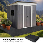 Outdoor Storage Shed Floor Mat, 8.2*8.2FT Waterproof Washable Garden Flooring - Image 5