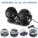 12V Car Fans Cooling Air Fan Powerful Dashboard Electric Dual Car Fan Cigarette - Image 7