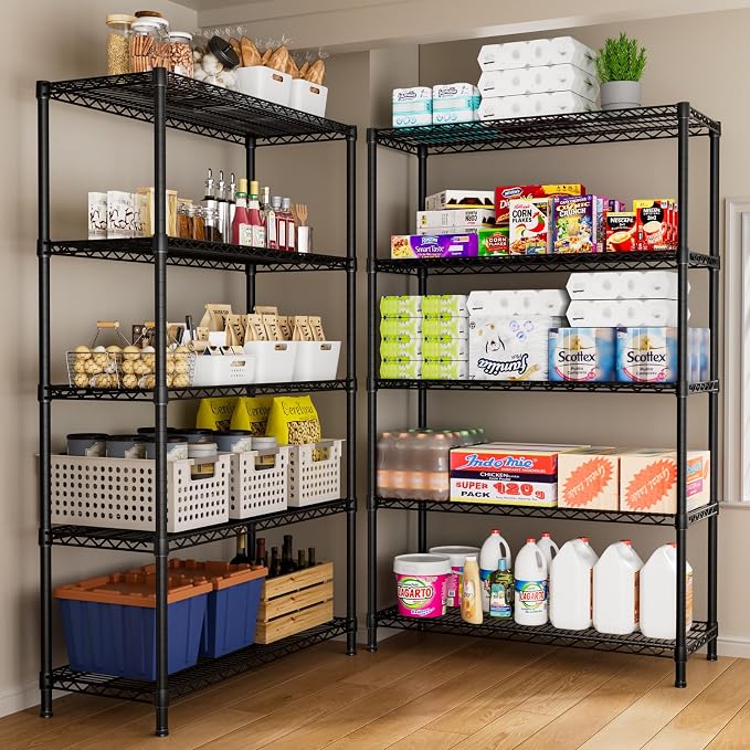 SINGAYE 5 Garage Heavy Duty Shelving Unit Kitchen Pantry Close Home Organizers - Image 7