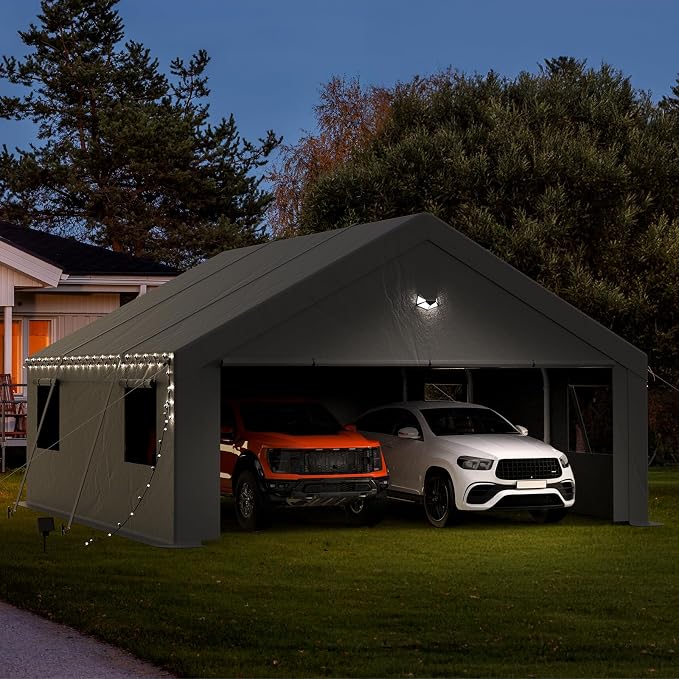 20x20 Carport, Heavy Duty Carport Canopy Garage - Image 5
