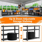Storage Shelves Heavy Duty, 5-tier Adjustable Metal Industrial Utility Shelf - Image 6