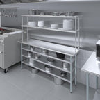 Amgood 18" x 72" Stainless Steel Work Table - Image 4