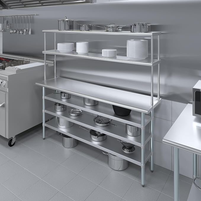 Amgood 18" x 72" Stainless Steel Work Table - Image 4