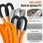 Kinetic Recovery Tow Rope: 1.26" x 30ft 55000LBS Snatch Strap - Image 2