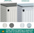 YITAHOME Outdoor Resin Storage Sheds, 39 in Height Lockable Waterproof - Image 8