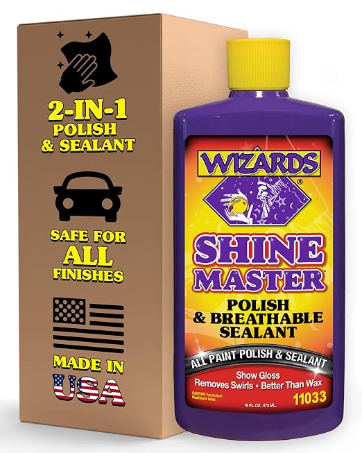 Wizards Shine Master Polish and Breathable Sealant - 16 oz - No Wax or Free by Wizards