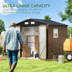 8X6FT Outdoor Steel Storage Shed - Image 4
