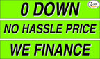 Ez-line Vinyl Windshield Stickers 3 Dozen 15 Inch Chartreuse Slogan Dealership by CarBowz