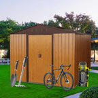 8x10 FT Outdoor Storage Shed, Metal Garden Shed - Image 2
