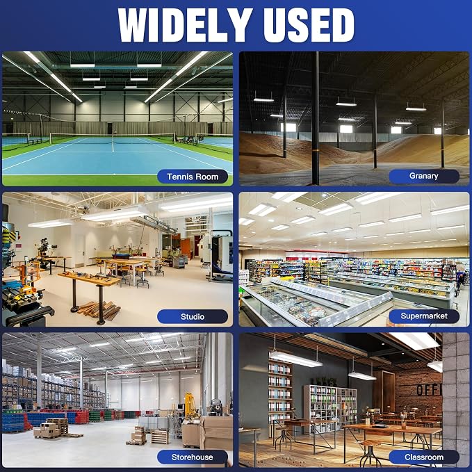 JTT 300/240/200W LED Linear High Bay Light, 45000LM Linear High Bay Shop Light - Image 8