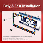 Colorful Cat License Plate Frame Cute Pet Butterfly License Plate Holder Funny - Image 3