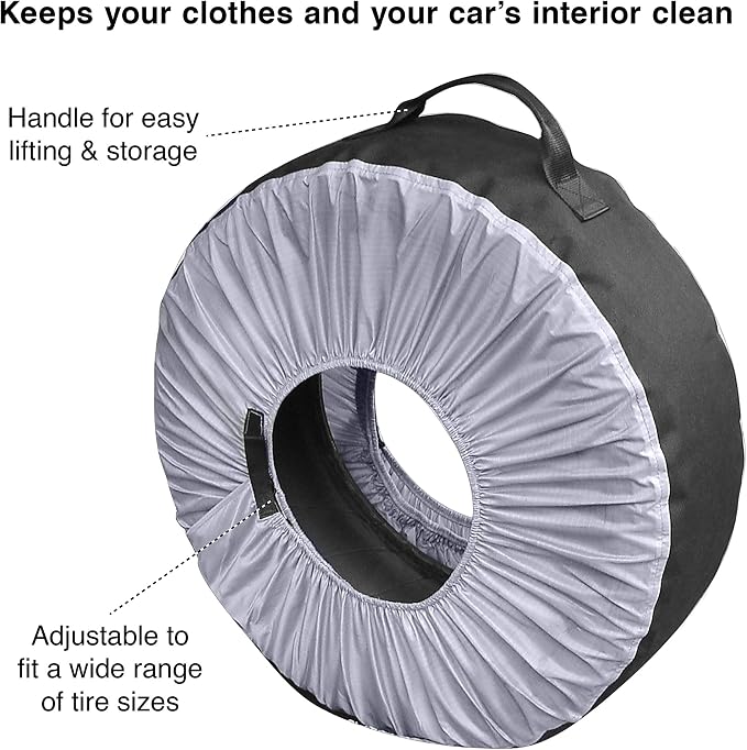 Kurgo Seasonal Tire Tote | Spare Tire Cover | Portable Wheel Bags | Winter Tire - Image 2